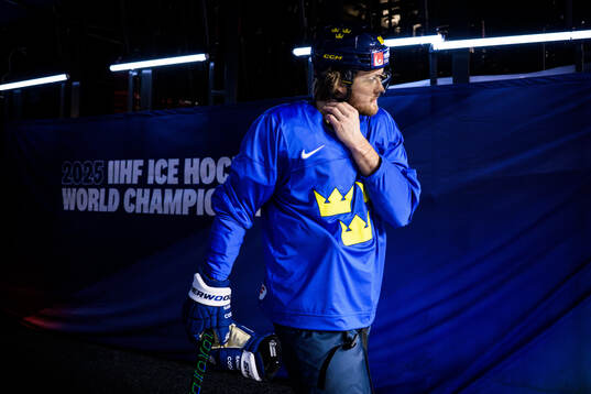 William Nylander of Sweden at a practice session