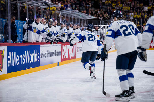 Patrik Puistola of Finland celebrates