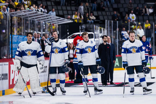 Juuse Saros, Mikko Lehtonen, Teuvo Teräväinen, and Eeli