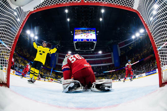 Lucas Raymond of Sweden celebrates