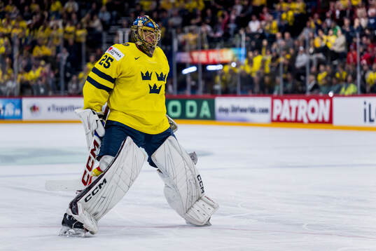 Goaltender Jacob Markström of Sweden