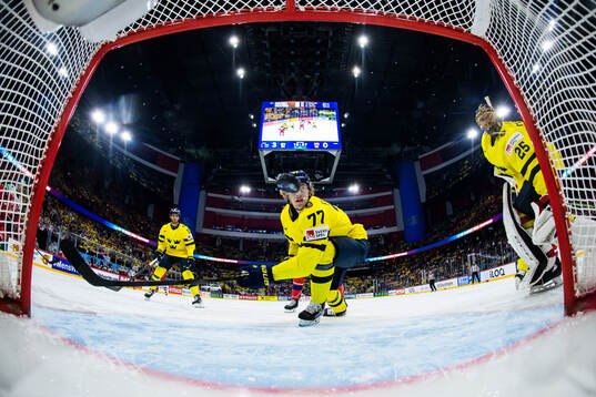 Alexander Wennberg, Simon Edvinsson and goaltender Jacob