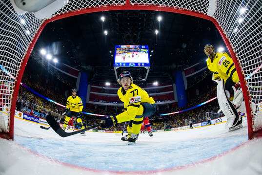 Alexander Wennberg, Simon Edvinsson and goaltender Jacob