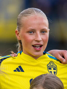 Sveriges Stina Myrén vid line-up
