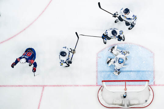 Conor Garland of USA celebrates the 3-2 goal behind