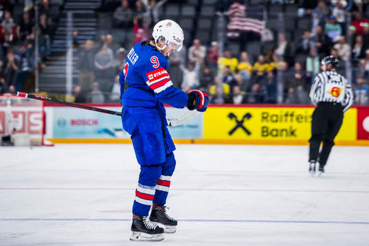 Clayton Keller of USA celebrating