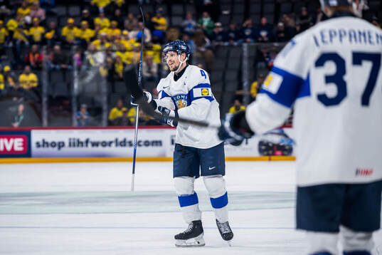 Mikko Lehtonen of Finland looks dejected