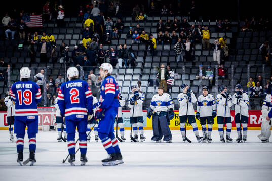 Players of Finland look dejected