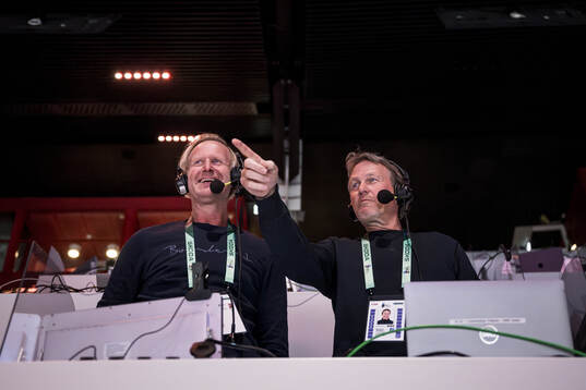 Commentator Magnus Wahlman and expert Johan Garpenlöv of