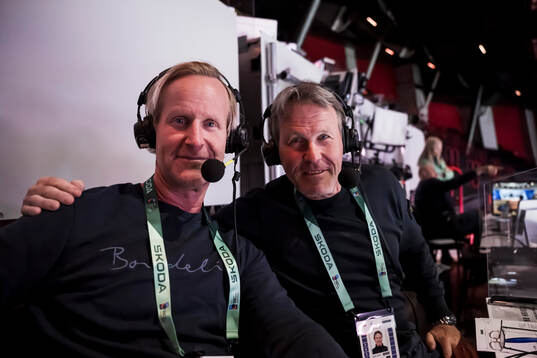 Commentator Magnus Wahlman and expert Johan Garpenlöv of