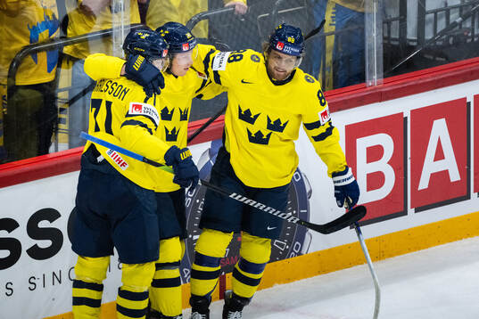 William Karlsson, Lucas Raymond, and William Nylander of