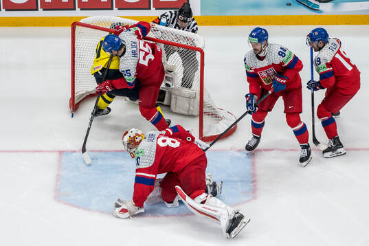 Mikael Backlund of Sweden and Libor Hajek of Czech Republic