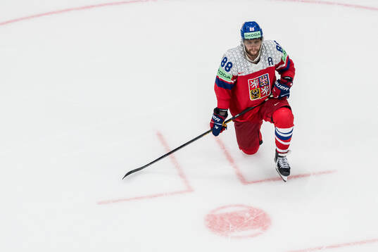 David Pastrnak of Czech Republic looks dejected