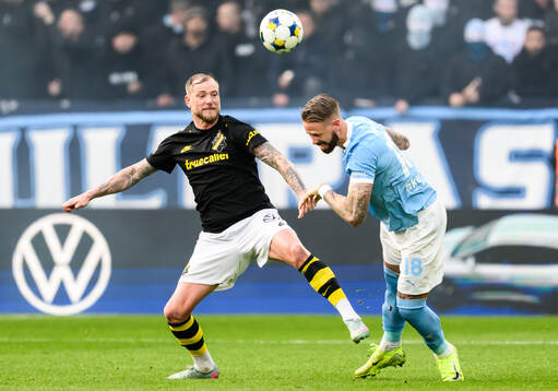 AIKs John Guidetti och Malmö FFs Pontus Jansson