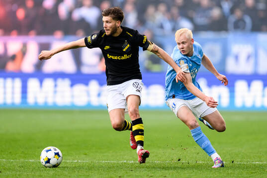 AIKs Anton Salétros och Malmö FFs Otto Rosengren