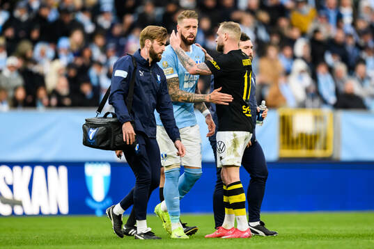 Malmö FFs Pontus Jansson och AIKs John Guidetti