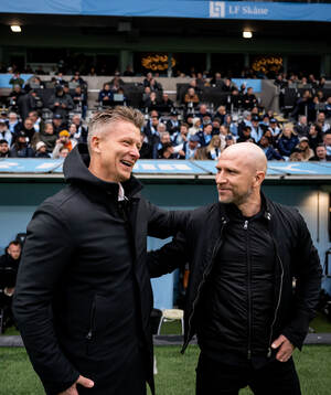 AIKs tränare Mikkjal Thomassen och Malmö FFs tränare