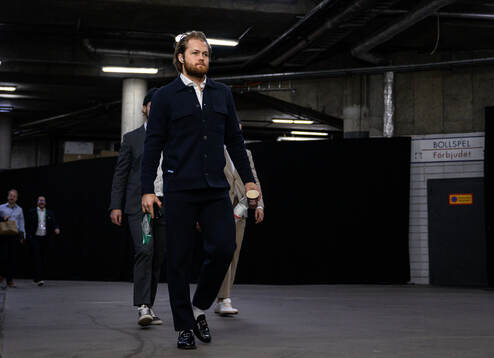 William Nylander of Sweden arrives to the arena