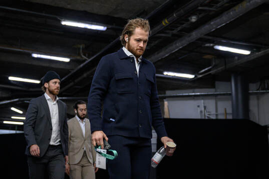 William Nylander of Sweden arrives to the arena