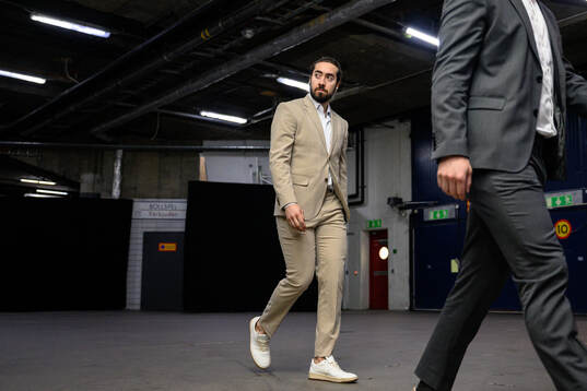 Mika Zibanejad of Sweden arrives to the arena