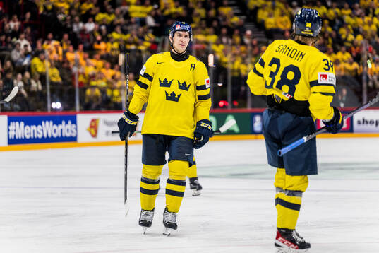 Mikael Backlund of Sweden looks dejected