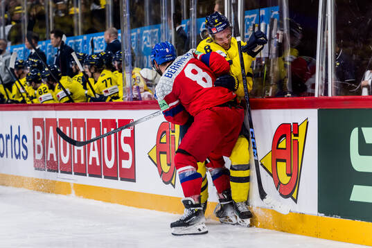 Ondrej Beranek of Czech Republic and Jonas Brodin of Sweden