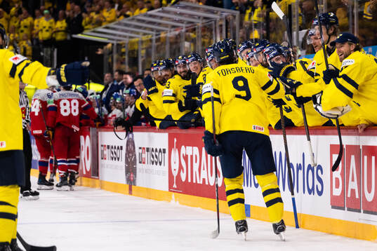 Filip Forsberg of Sweden celebrates