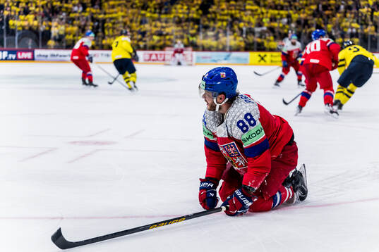 David Pastrnak of Czech Republic looks dejected