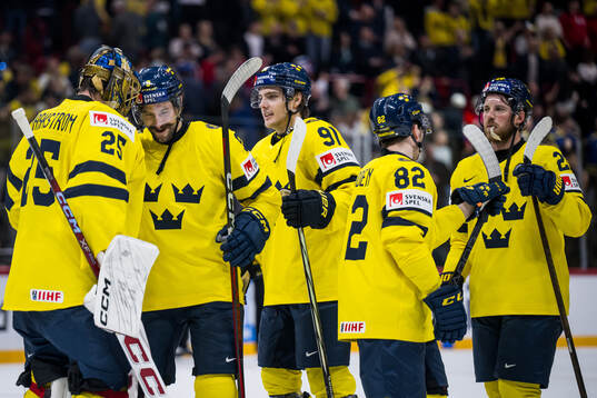 Jacob Markström, Filip Forsberg, Leo Carlsson, and Jesper