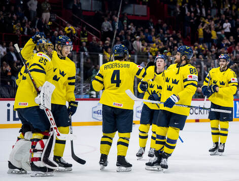 Goaltender Jacob Markström , Simon Edvinsson, Rasmus