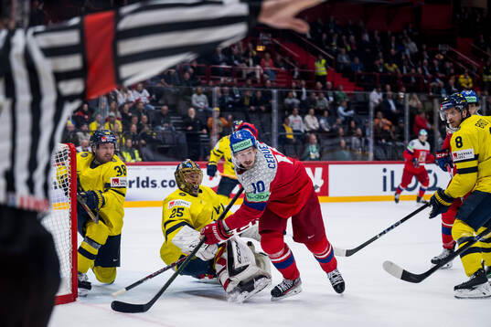 Roman Cervenka of Czech Republic against Rasmus Sandin and