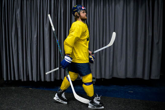 William Nylander of Sweden at a practice session