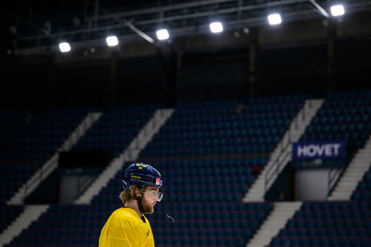 William Nylander of Sweden at a practice session
