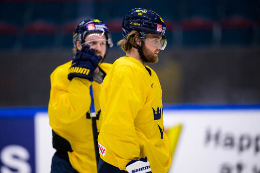 William Nylander of Sweden at a practice session