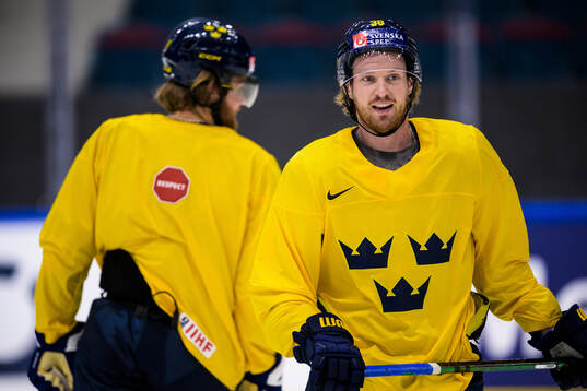Rasmus Sandin of Sweden at a practice session