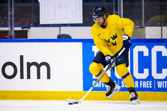 William Nylander of Sweden at a practice session