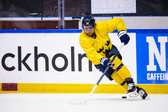 William Nylander of Sweden at a practice session