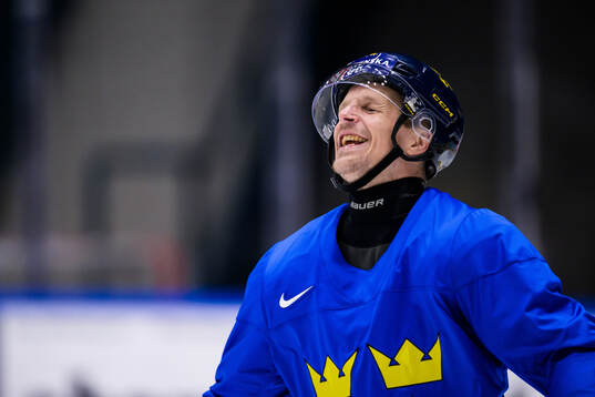 Max Friberg of Sweden reacts at a practice session