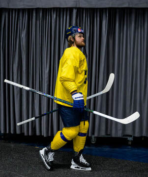 William Nylander of Sweden at a practice session