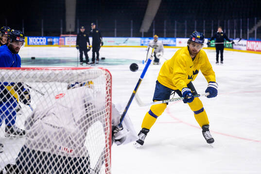 William Nylander of Sweden at a practice session