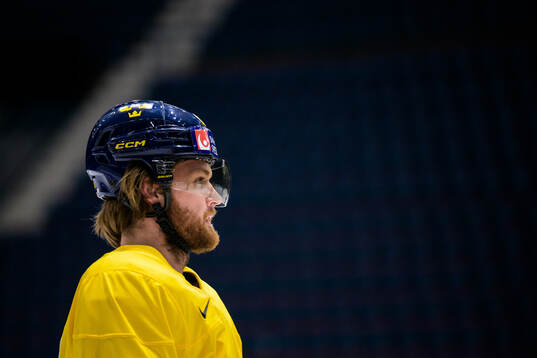 William Nylander of Sweden at a practice session