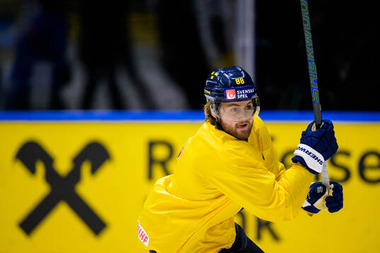 William Nylander of Sweden at a practice session