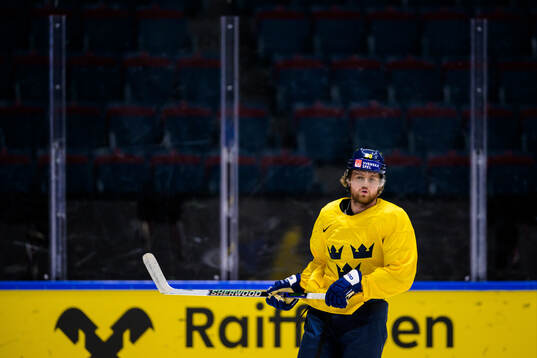 William Nylander of Sweden at a practice session