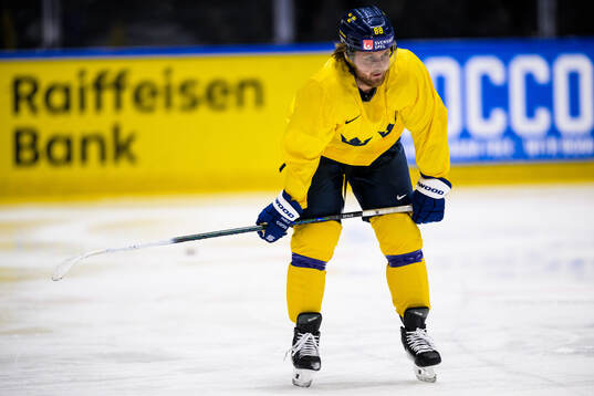 William Nylander of Sweden at a practice session