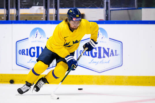 William Nylander of Sweden at a practice session