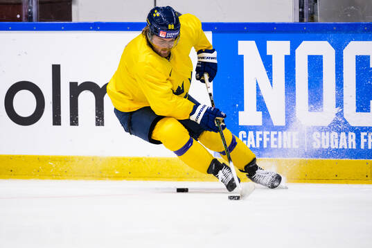 William Nylander of Sweden at a practice session