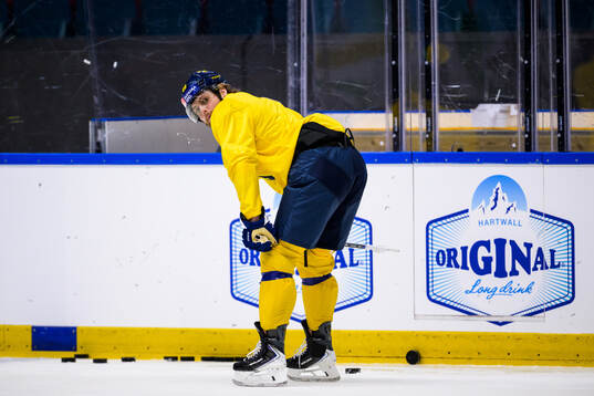 William Nylander of Sweden at a practice session