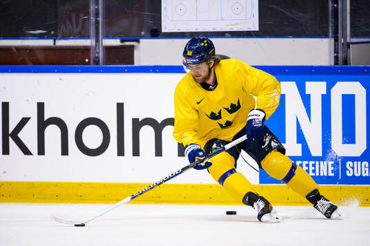 William Nylander of Sweden at a practice session