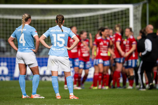 Malmö FFs Ellen Löfqvist och Agnes Mårtensson deppar