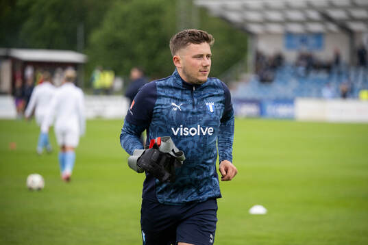Malmö FFs fystränare Jared Wallaceunder fotbollsmatchen i